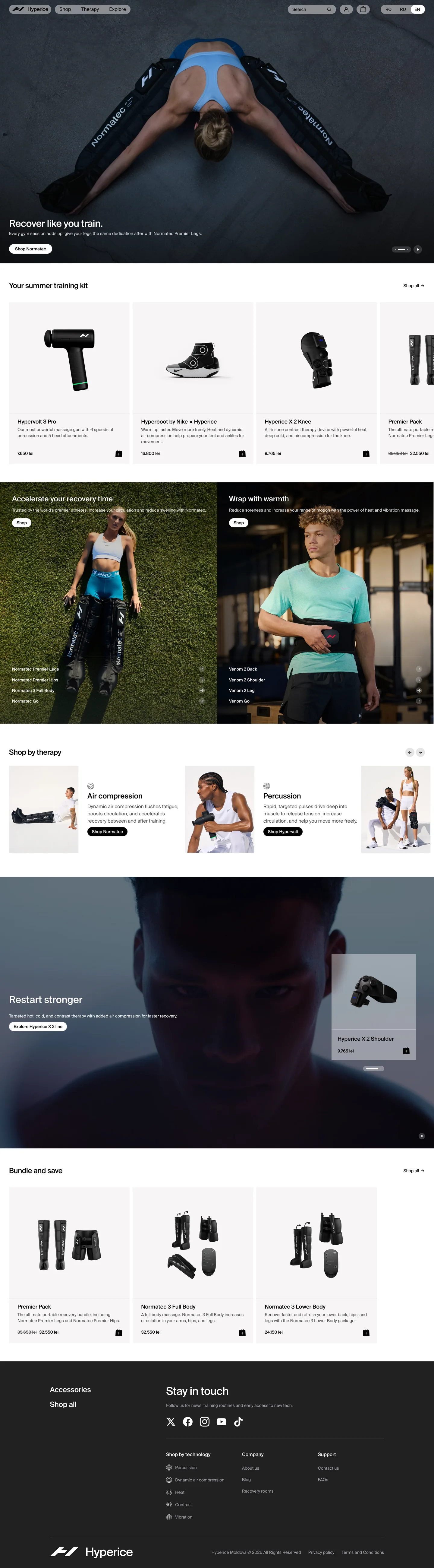 Hyperice — Recovery & Wellness on a laptop screen