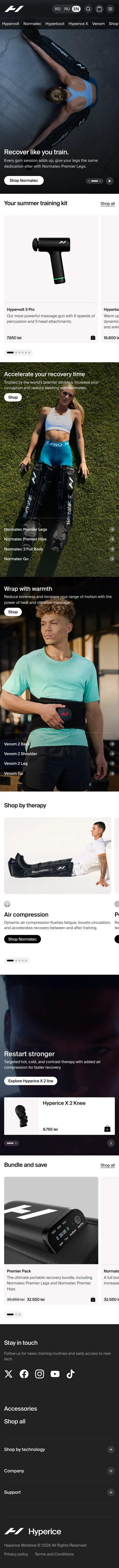 Hyperice — Recovery & Wellness on a phone screen